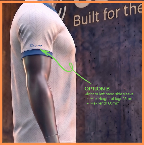 Option B — logo placement on the sleeve cuff